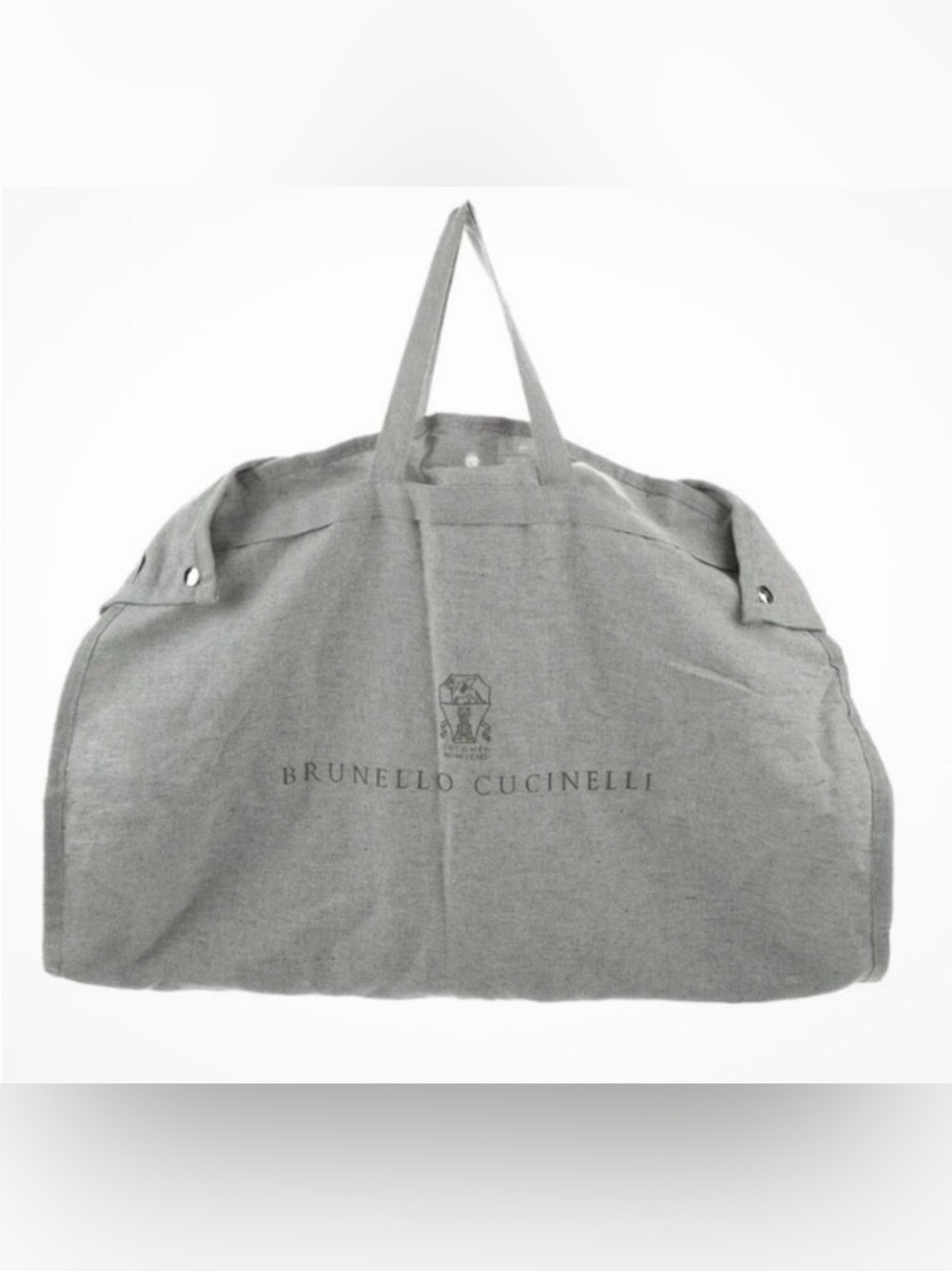 Brunello Cucinelli Gray Canvas Duffel Bag